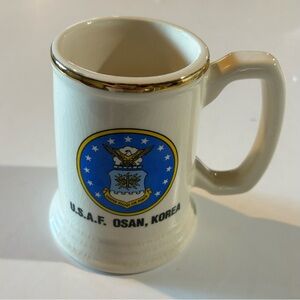 VTG Air Force Osan Korea Beer Stein Mug USAF Union Made United States Military